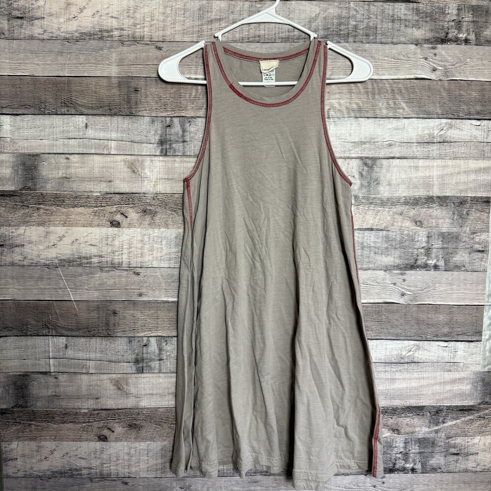 Natural Life Womens Racerback Tank Dress S Beach Travel Comfort Boho Casual Gray